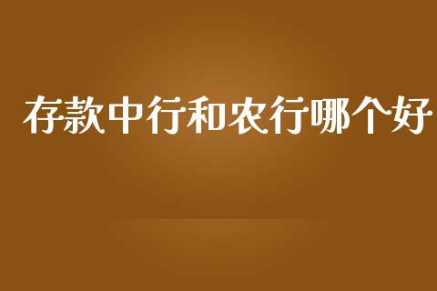 存款中行和农行哪个好_https://cj002.lansai.wang_会计问答_第1张
