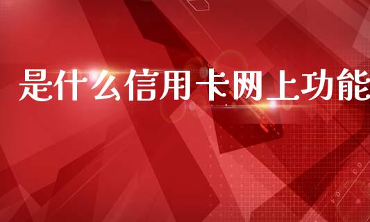 是什么信用卡网上功能_https://cj002.lansai.wang_金融问答_第1张