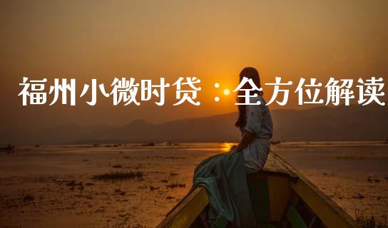福州小微时贷：全方位解读_https://cj002.lansai.wang_财经问答_第1张