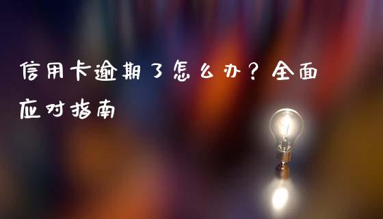 信用卡逾期了怎么办？全面应对指南_https://cj002.lansai.wang_期货问答_第1张