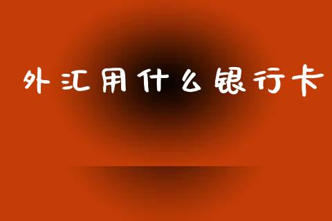 外汇用什么银行卡_https://cj002.lansai.wang_财经问答_第1张