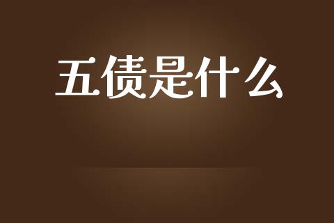 五债是什么_https://cj002.lansai.wang_财经问答_第1张