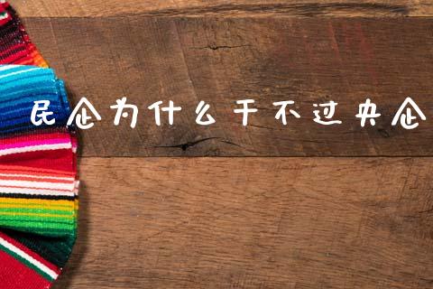民企为什么干不过央企_https://cj002.lansai.wang_财经问答_第1张