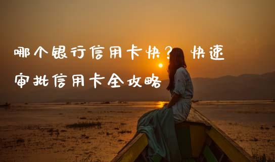 哪个银行信用卡快？ 快速审批信用卡全攻略_https://cj002.lansai.wang_股市问答_第1张