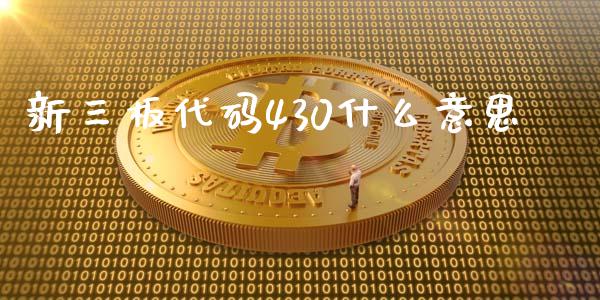 新三板代码430什么意思_https://cj002.lansai.wang_股市问答_第1张