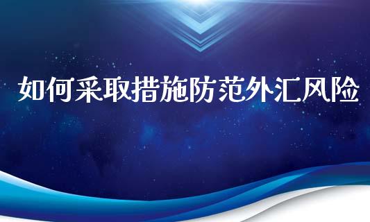 如何采取措施防范外汇风险_https://cj002.lansai.wang_财经问答_第1张