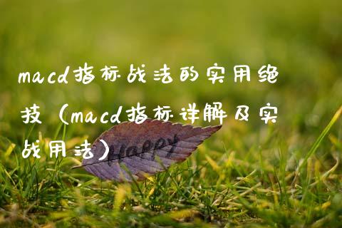 macd指标战法的实用绝技(macd指标详解及实战用法)_财经问答_第1张_财经百问网 macd指标战法的实用绝技(macd指标详解及实战用法)_https://cj002.lansai.wang_财经问答_第1张