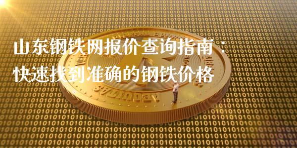 山东钢铁网报价查询指南：快速找到准确的钢铁价格_https://cj002.lansai.wang_理财问答_第1张