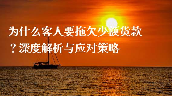 为什么客人要拖欠少额货款？深度解析与应对策略_https://cj002.lansai.wang_财经百问_第1张