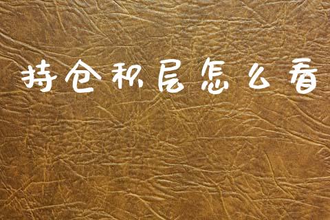 持仓积层怎么看_https://cj002.lansai.wang_期货问答_第1张