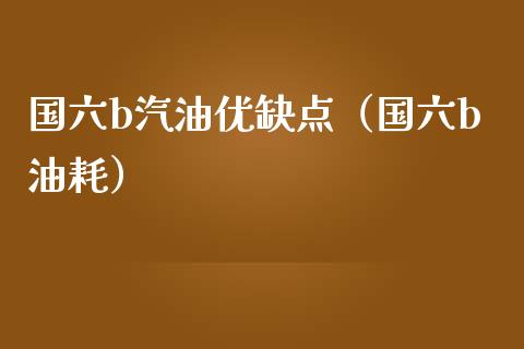 国六b汽油优缺点（国六b油耗）_https://cj002.lansai.wang_期货问答_第1张