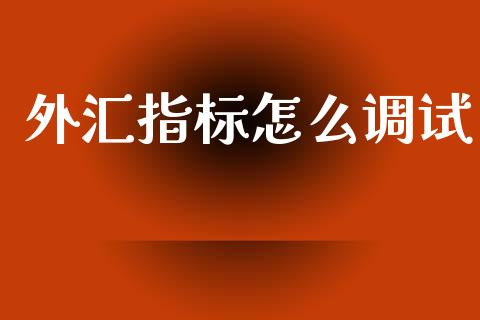外汇指标怎么调试_https://cj002.lansai.wang_财经问答_第1张