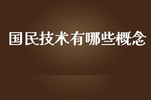 国民技术有哪些概念_https://cj002.lansai.wang_财经百问_第1张
