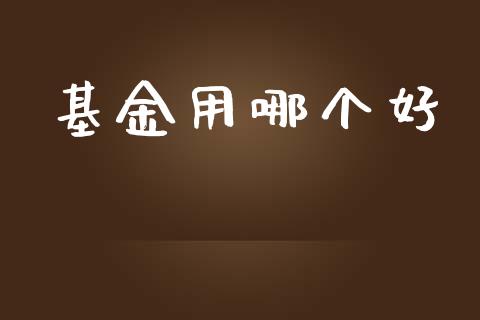 基金用哪个好_https://cj002.lansai.wang_理财问答_第1张