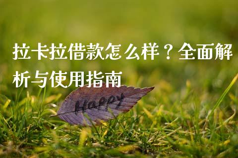 拉卡拉借款怎么样?全面解析与使用指南_金融问答_第1张_财经百问网 拉卡拉借款怎么样?全面解析与使用指南_https://cj002.lansai.wang_金融问答_第1张