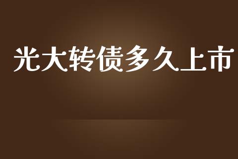 光大转债多久上市_https://cj002.lansai.wang_理财问答_第1张