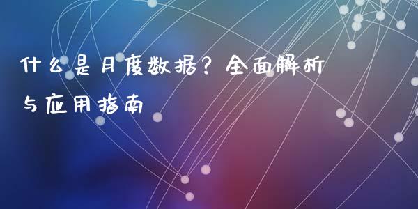 什么是月度数据？全面解析与应用指南_https://cj002.lansai.wang_财经百问_第1张
