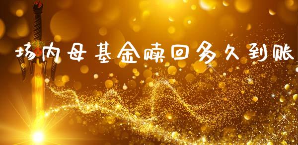 场内母基金赎回多久到账_https://cj002.lansai.wang_理财问答_第1张