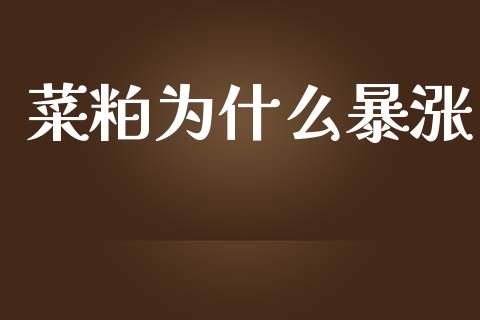菜粕为什么暴涨_https://cj002.lansai.wang_财经百问_第1张