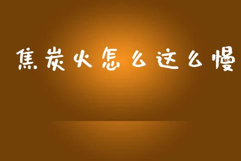 焦炭火怎么这么慢_https://cj002.lansai.wang_财经问答_第1张