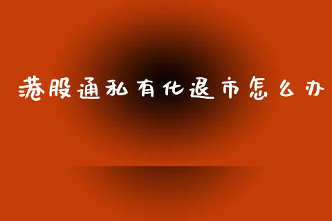 港股通私有化退市怎么办_https://cj002.lansai.wang_财经百问_第1张