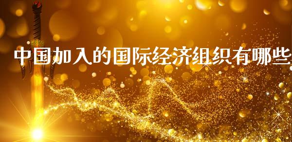 中国加入的国际经济组织有哪些_https://cj002.lansai.wang_股市问答_第1张