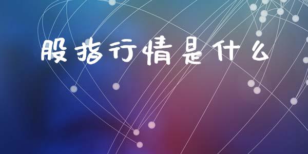 股指行情是什么_https://cj002.lansai.wang_期货问答_第1张