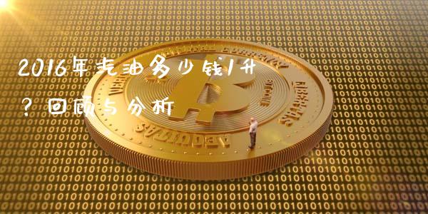 2016年汽油多少钱1升？回顾与分析_https://cj002.lansai.wang_保险问答_第1张