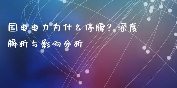 国电电力为什么停牌？深度解析与影响分析_https://cj002.lansai.wang_财经问答_第1张