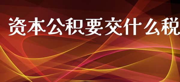资本公积要交什么税_https://cj002.lansai.wang_会计问答_第1张