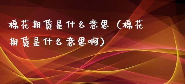 棉花期货是什么意思（棉花期货是什么意思啊）_https://cj002.lansai.wang_股市问答_第1张