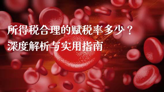 所得税合理的赋税率多少？深度解析与实用指南_https://cj002.lansai.wang_财经百问_第1张