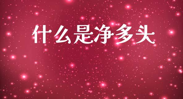 什么是净多头_https://cj002.lansai.wang_财经问答_第1张