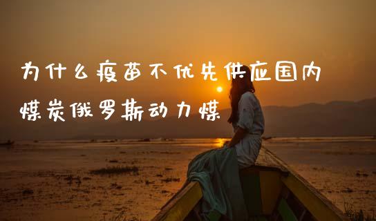为什么疫苗不优先供应国内煤炭俄罗斯动力煤_https://cj002.lansai.wang_股市问答_第1张