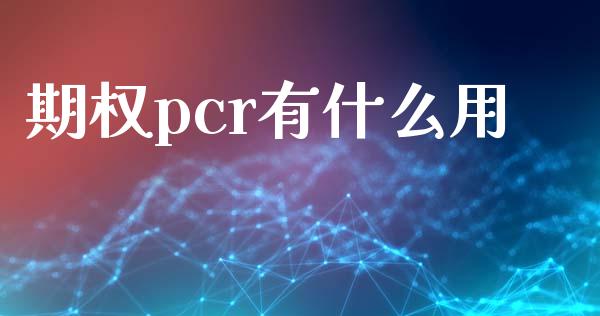 期权pcr有什么用_https://cj002.lansai.wang_财经问答_第1张