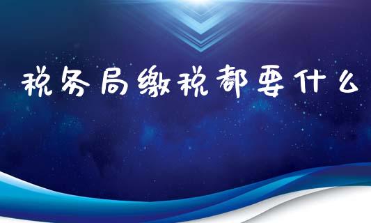 税务局缴税都要什么_https://cj002.lansai.wang_会计问答_第1张