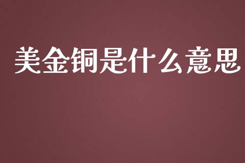 美金铜是什么意思_https://cj002.lansai.wang_期货问答_第1张