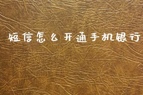 短信怎么开通手机银行_https://cj002.lansai.wang_金融问答_第1张