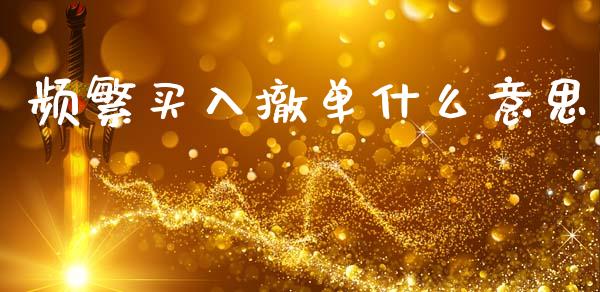 频繁买入撤单什么意思_https://cj002.lansai.wang_期货问答_第1张