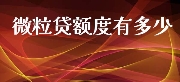 微粒贷额度有多少_https://cj002.lansai.wang_财经问答_第1张