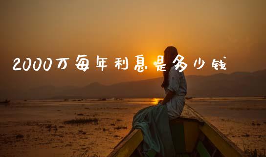 2000万每年利息是多少钱_https://cj002.lansai.wang_理财问答_第1张