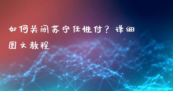 如何关闭苏宁任性付？详细图文教程_https://cj002.lansai.wang_会计问答_第1张