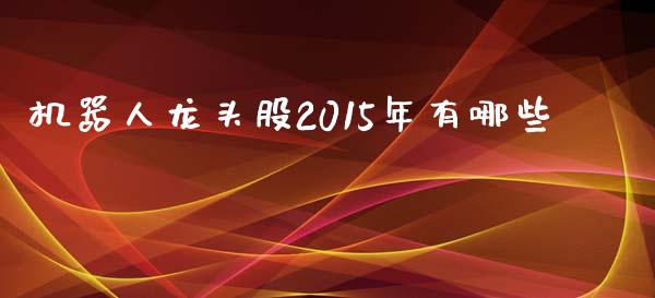 机器人龙头股2015年有哪些_https://cj002.lansai.wang_财经百问_第1张