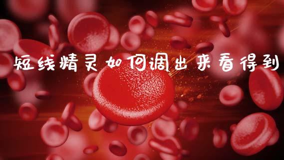短线精灵如何调出来看得到_https://cj002.lansai.wang_财经问答_第1张