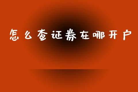 怎么查证券在哪开户_https://cj002.lansai.wang_股市问答_第1张