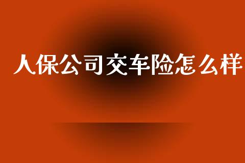 人保公司交车险怎么样_https://cj002.lansai.wang_保险问答_第1张