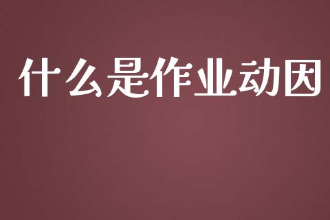 什么是作业动因_https://cj002.lansai.wang_会计问答_第1张