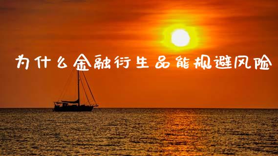 为什么金融衍生品能规避风险_https://cj002.lansai.wang_会计问答_第1张