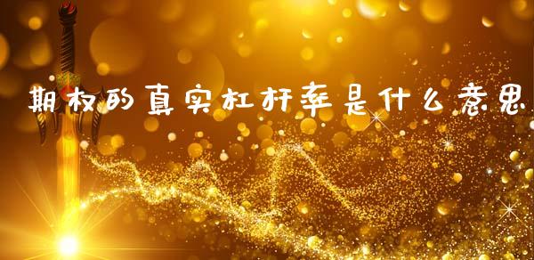 期权的真实杠杆率是什么意思_https://cj002.lansai.wang_财经问答_第1张