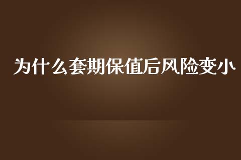 为什么套期保值后风险变小_https://cj002.lansai.wang_保险问答_第1张